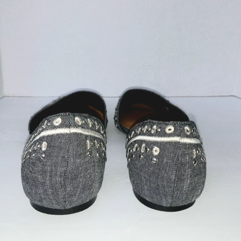 TORRID flats size 11W chambray with studded detail - Picture 6 of 7